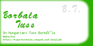 borbala tuss business card